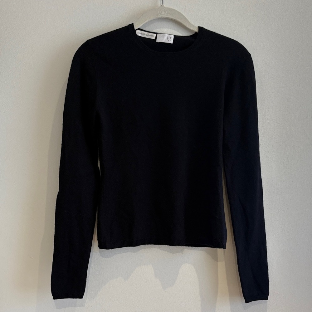 TSE Black Crewneck Knit Sweater